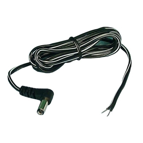 Right Angle 24AWG 2.1 x 5.5mm Coaxial Plug Power Cord