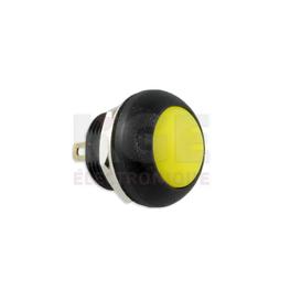 Sealed push button yellow switch SPST Off - (On Momentary)