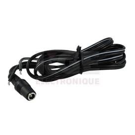Female 2.5mm DC plug with 6' wire 18G