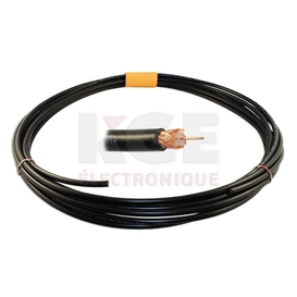 Câble coaxial RG59/BU 25' noir