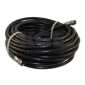 Black 50ft 3GHz RG-6 cable with connectors