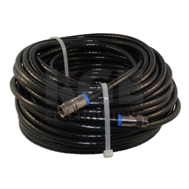 Black 75ft 3GHz RG-6 cable with connectors