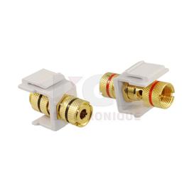 Gold plater banana keystone connectors for drywall 2 pack