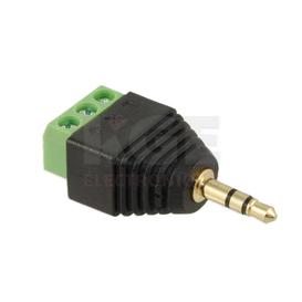 3.5mm stereo plug to pitch screw terminal block adapter