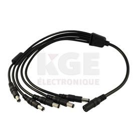 DC 2.1mm Power Cord Splitter 1 to 5