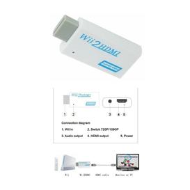 Wii to HDMI video converter adapter 1080P 720P HD Upscaling Output with audio 3.5mm