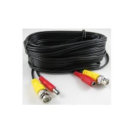 10m BNC and DC Power Cable for Security Camera 2.1mm - Black