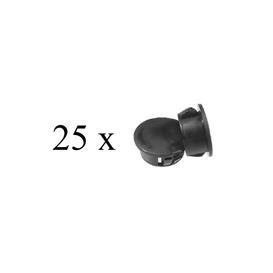 Pack of 25 Black Nylon Hole Plug 7/8