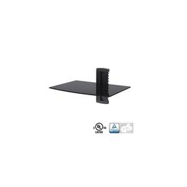 Wall Mount Audio/Video 1 Glass Shelf - 280x380x400mm 8kg max