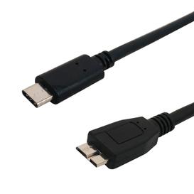 3ft USB 3.1 Type-C Male to Micro-B Male Cable 10G 3A - Black