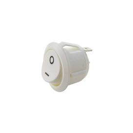 Rocker Switch On-Off SPST Non Illuminated Panel Mount - White