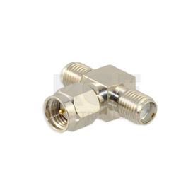 SMA 'T' Connector - 50 Ohm, Male/Female/Female