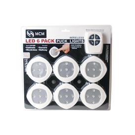 LED Wireless Puck Lights with Remote and Batteries - 6 Pack
