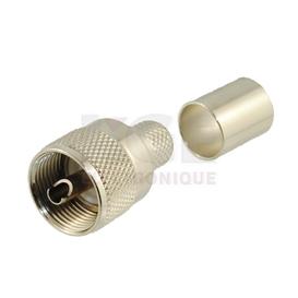 UHF Male Crimp Connector for RG8 - 50 Ohm
