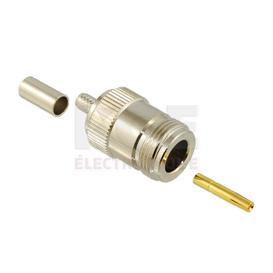 N-Type Female Crimp Connector for RG58 - 50 Ohm