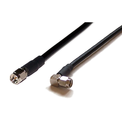 LMR-195 SMA M to SMA M (Right Angle) Wireless Antenna Cable - 10ft