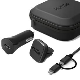 iTap Magnetic Vent Mounting and Charging Travel Kit - Black