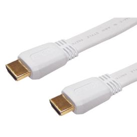 Câble Haute Vitesse HDMI Premium avec Ethernet - Blanc Plat, 3'