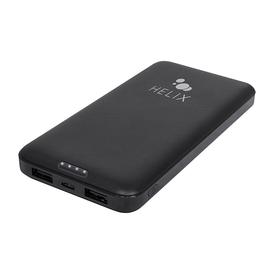 Helix - Power Bank 10,000 with Dual USB-A Ports - Black