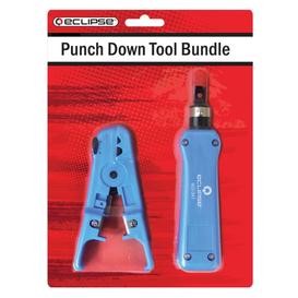 110 Punchdown Tool Bundle with Universal Stripper, Terminate 110 Jacks or Patch Panels and Strip Round Data Cables