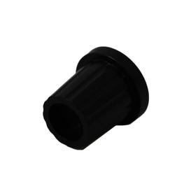 Black knob 6.4mm round grooved