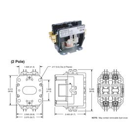 Contactor 2 Poles 24VAC 30A DPST-NO