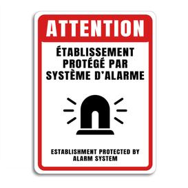 Surveillance sign - Warning Establishment protected by alarm system
