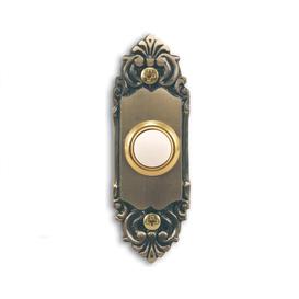 Heath Zenith 925-A Lighted Traditional Doorbell Antique Brass Finish