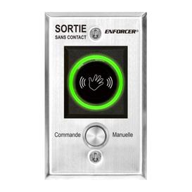 Wave-To-Open Sensor with Manual Override Button - French