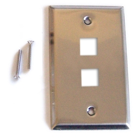 2 Port Wall Plate - Stainless Steel