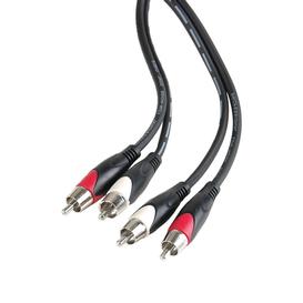 2 RCA Plugs to 2 RCA Plugs 6ft 1.83m Audio  Cable Assembly