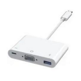 USB-C ADAPTER TO VGA, USB-C POWER DELIVERY AND USB-A 3.0