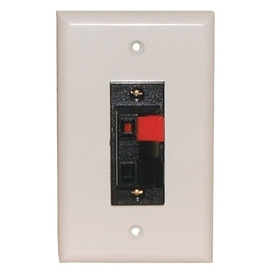 Speaker Wall Plate - 2-Position Terminal, White