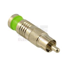 Connecteur RCA pour RG6/U (Vert)