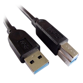 USB 3.0 AB Cable - M/M, Black, 10ft