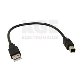 USB 2.0 'AB' Cable - Black, 1ft