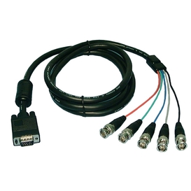 RGB Monitor Cable 10ft HD15 Male to 5 BNC Male