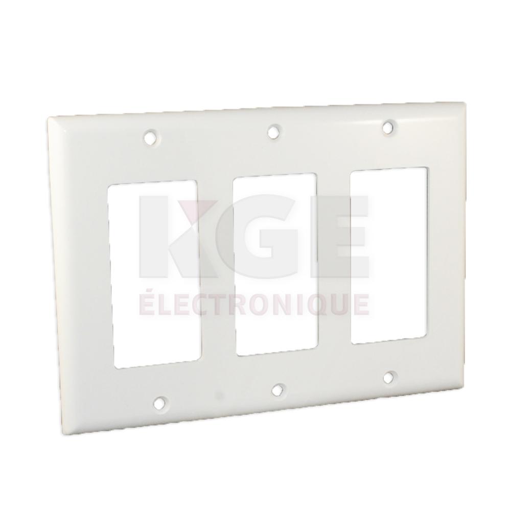 3 Gang Flexible Plastic Decora Wall Plate