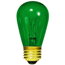 Transparent Green S14 11W Sign Bulb