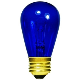 Transparent Blue S14 11W Sign Bulb