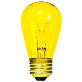 Transparent Yellow S14 11W Sign Bulb