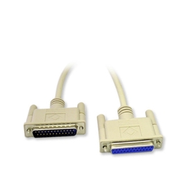 DB25 Moulded Serial Cable M/F - 25ft