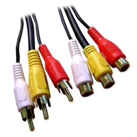 Composite Audio / Video Cable M/F - 10ft