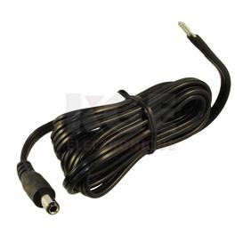 Coaxial Power DC Cable - 2.5 x 5.5 x 11mm Plug to Wire Leads, 6ft 18AWG