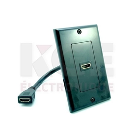 1-Port HDMI Wall Plate Kit, Decora Black