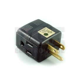 3-Outlet Grounded Cube Tap Black