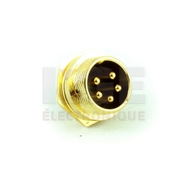 Gold 5 Contact Chassis Male Connector