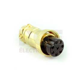 Gold or silver Female 8 Contact Connector Wire Mount