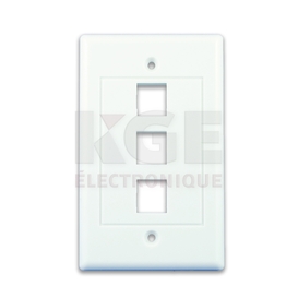 3-Port Keystone Wall Plate with Decora Outline