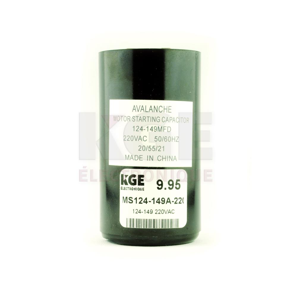 50/60Hz 220VAC 124-149MFD Motor Starting Capacitor